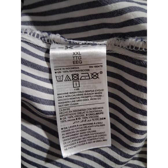 Old Navy Women's XXL Striped Beachy Coastal Nautical Prep Sleeveless Casual Top - Picture 5 of 7